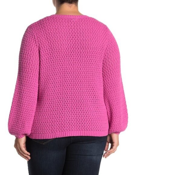 14th & Union Boatneck Popcorn Sweater (Plus Size) - Picture 2 of 4